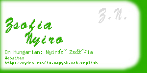 zsofia nyiro business card